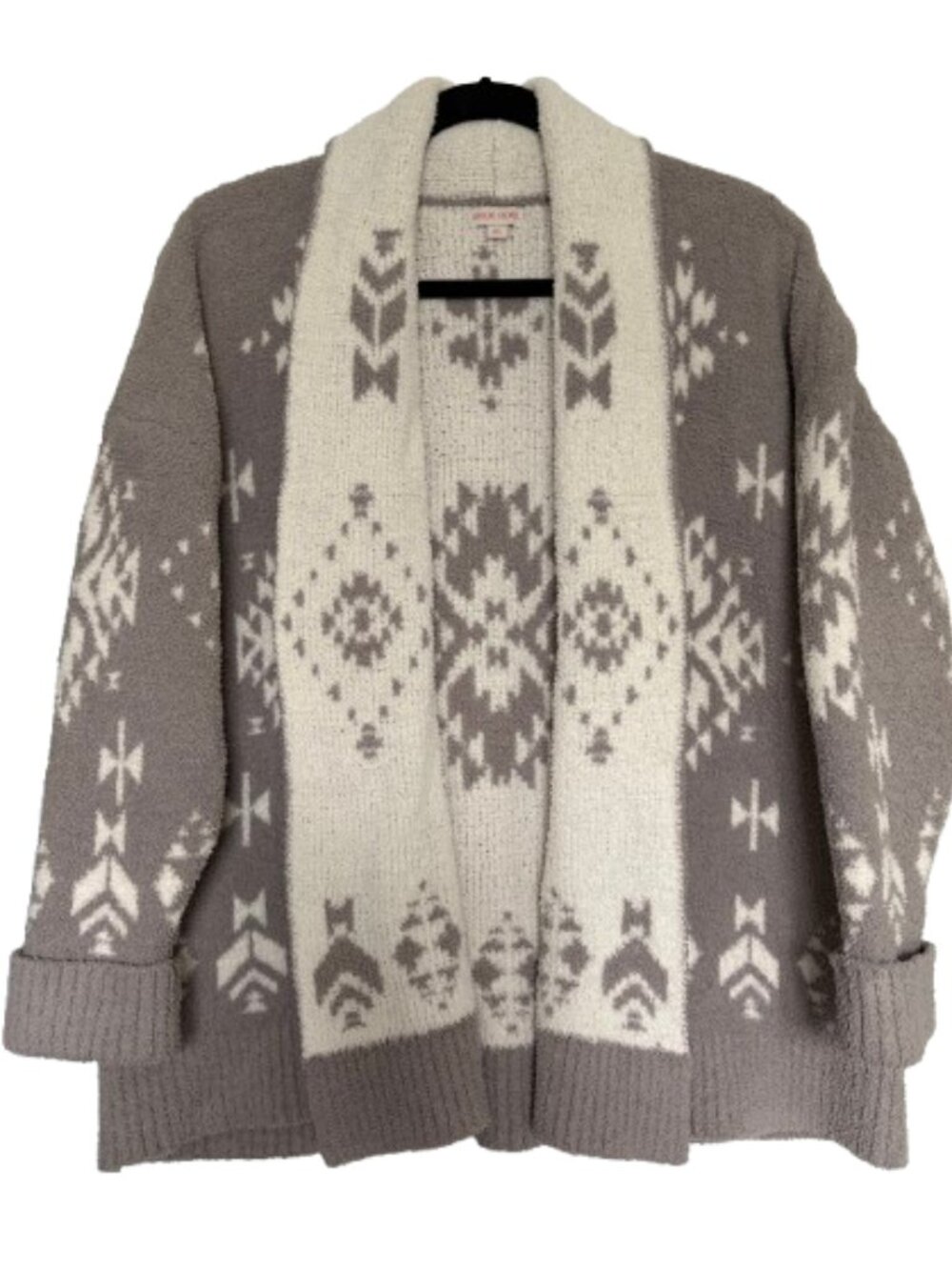 Knox Rose Southwestern Cardigan Sweater Greige XXL